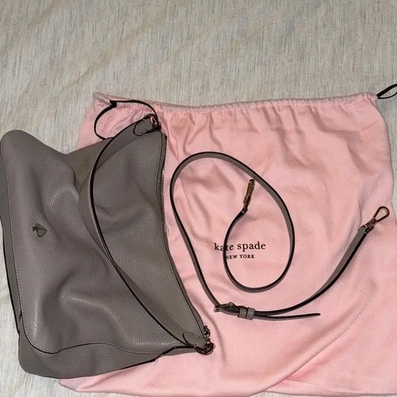 Kate Spade Grey Leather Shoulder Bag - Picture 4 of 4